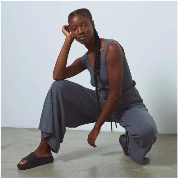 LUNYA Cozy Cotton Silk Relaxed Pants in Restful Grey Heather NWOT SMALL - Picture 5 of 11